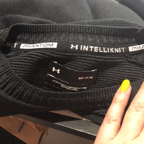 Under Armour Phantom Intelliknit black ribbed sweater size medium - Picture 10 of 10